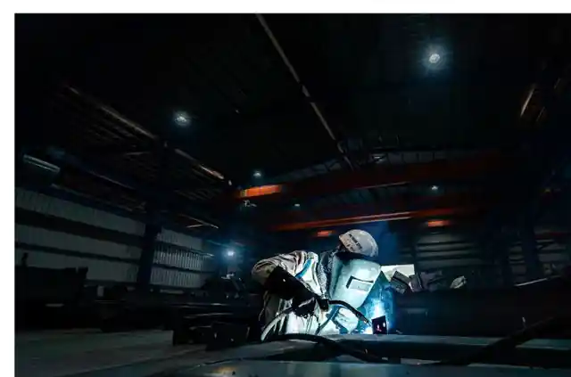 Steel fabrication welding operation